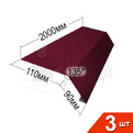 Карнизная планка RAL 3005 110х90мм 2000мм 135° Комплект 3шт превью 1
