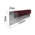 J профиль RAL 3005 40х20х20мм 1250мм превью 1
