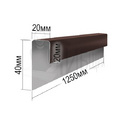 J профиль RAL 8017 40х20х20мм 1250мм превью 1