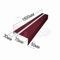 Откос, наличник с аквилоном  RAL 3005 70х50х30мм 1500мм превью 1